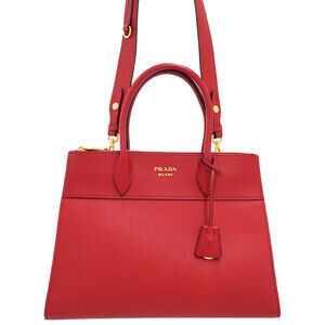 Prada Paradigme 2way tote Crossbody bag Saffiano leather Red